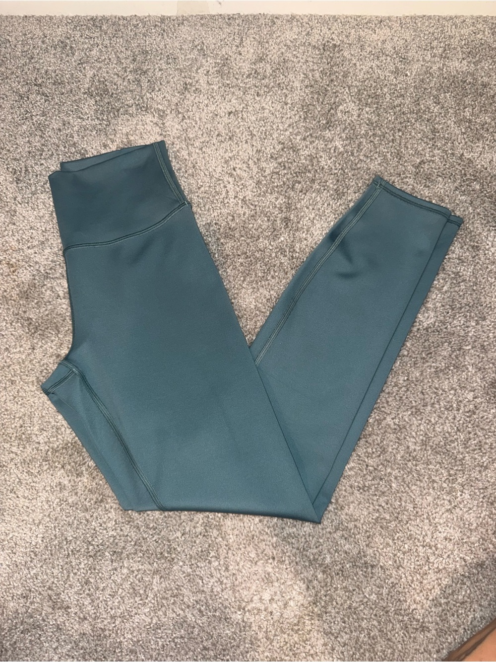 ALO Yoga Teal Leggings High-Rise Seam Detail